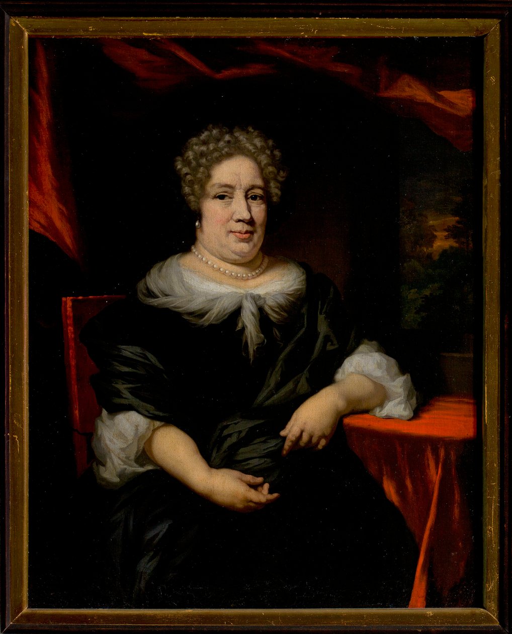 Portræt af en dame af Nicolaes Maes
