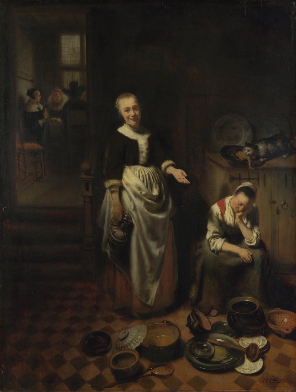 Den inaktive tjener af Nicolaes Maes