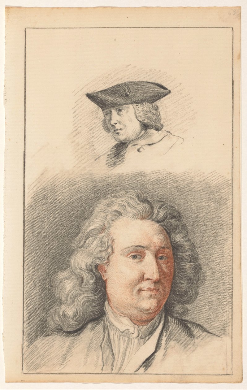 To mænds hoveder af Nicolaes Muys