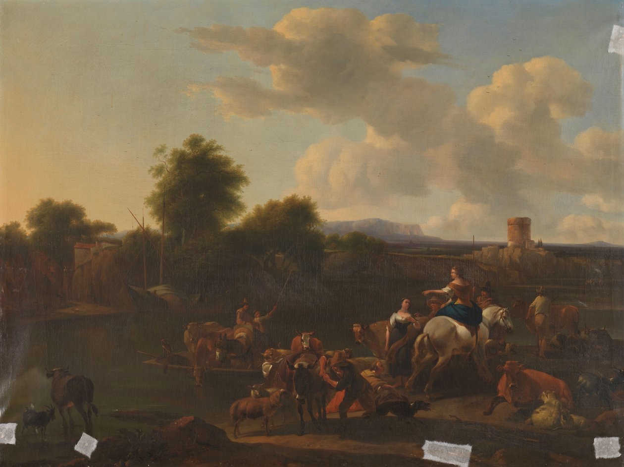 Kvægfærgen af Nicolaes Pietersz Berchem (copy after)