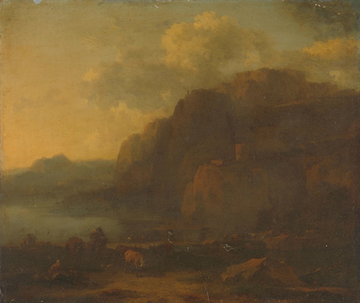 Italiensk Landskab af Nicolaes Pietersz Berchem