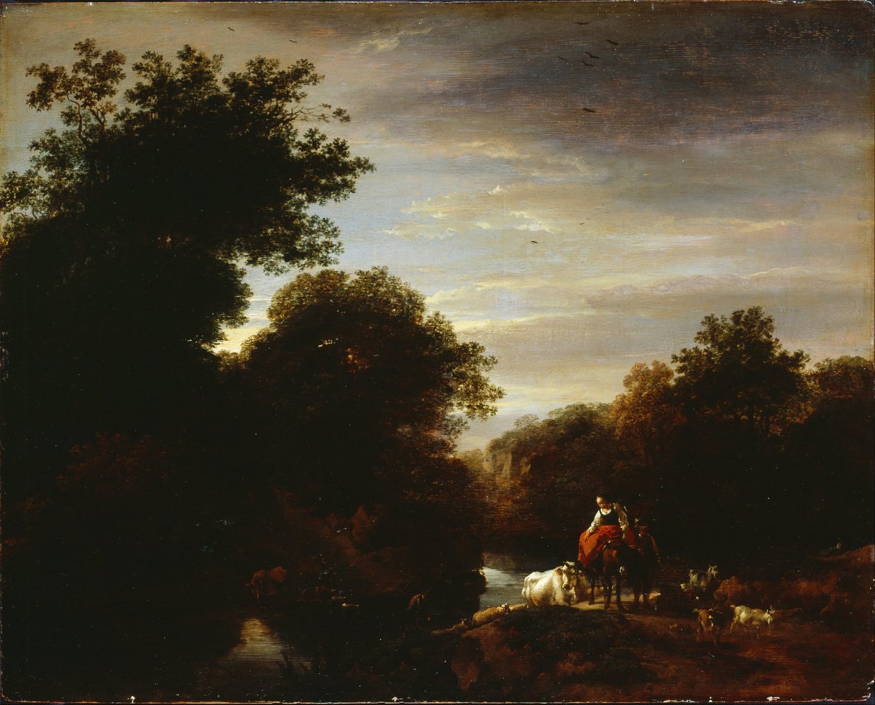 Bønder ved en Ford af Nicolaes Pietersz. Berchem