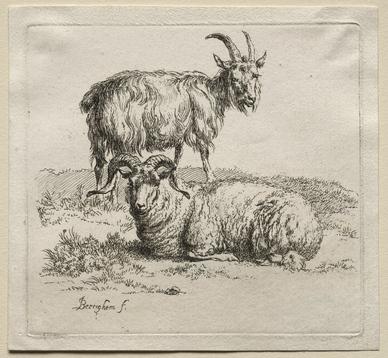 Vædder og ged. af Nicolaes Pietersz. Berchem