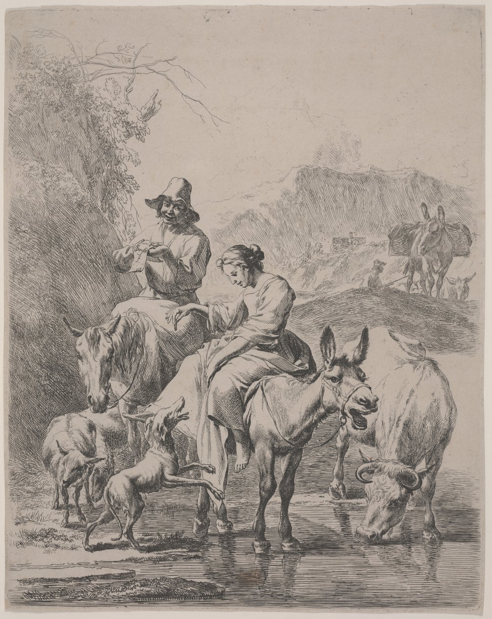 River Crossing af Nicolaes Pietersz. Berchem