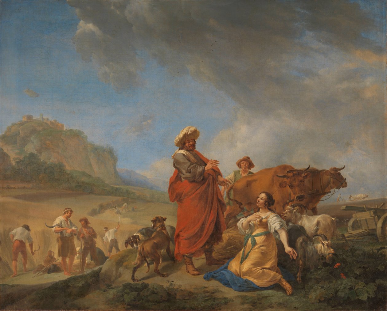 Ruth og Boas af Nicolaes Pietersz Berchem
