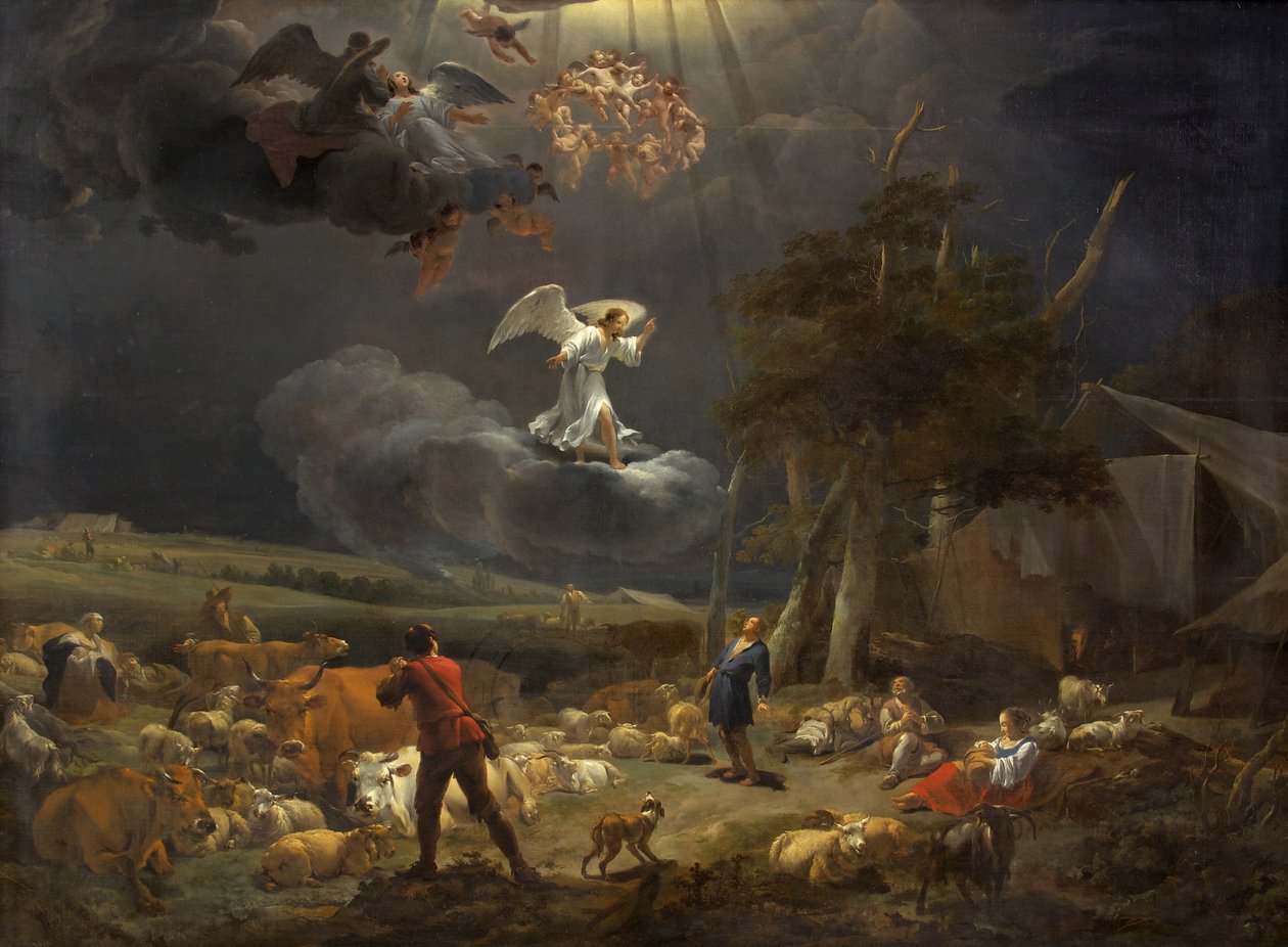 Bebudelsen til hyrderne af Nicolaes Pietersz. Berchem