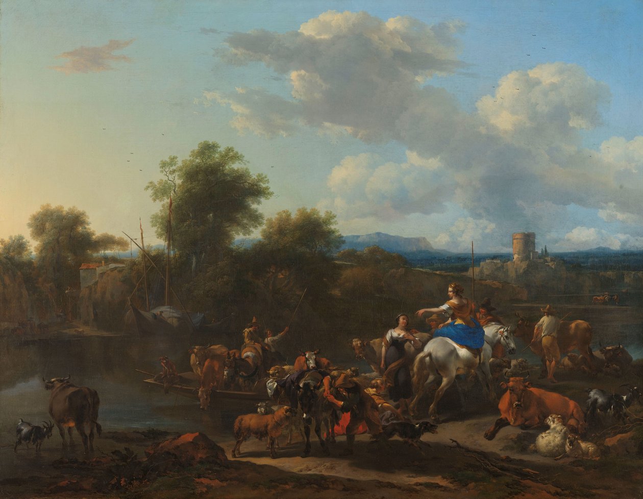 Kvægfærgen af Nicolaes Pietersz Berchem