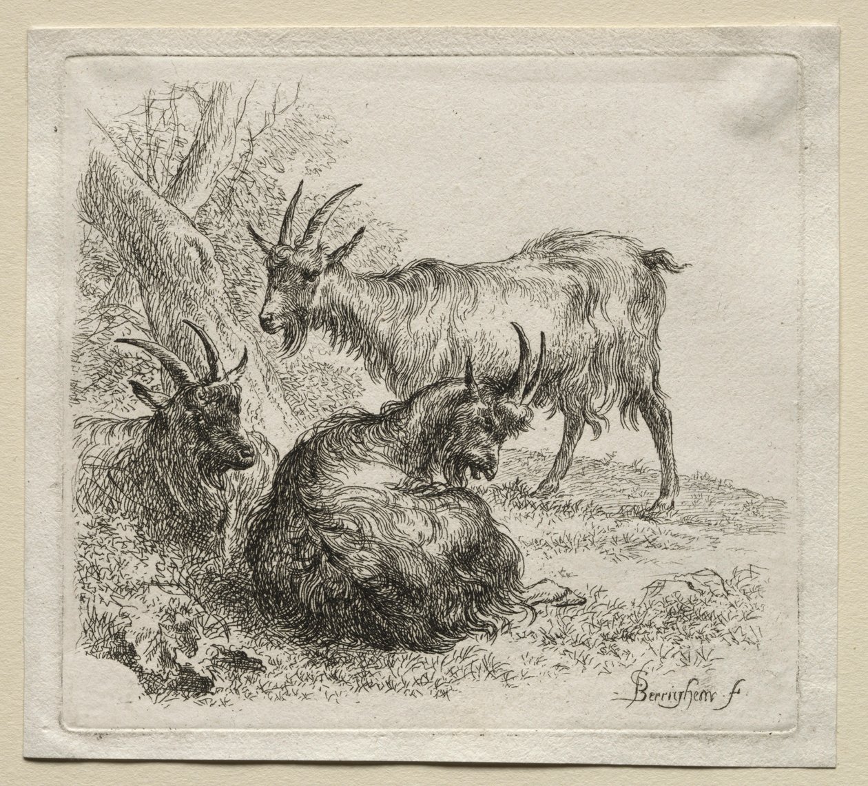 Tre geder. af Nicolaes Pietersz. Berchem
