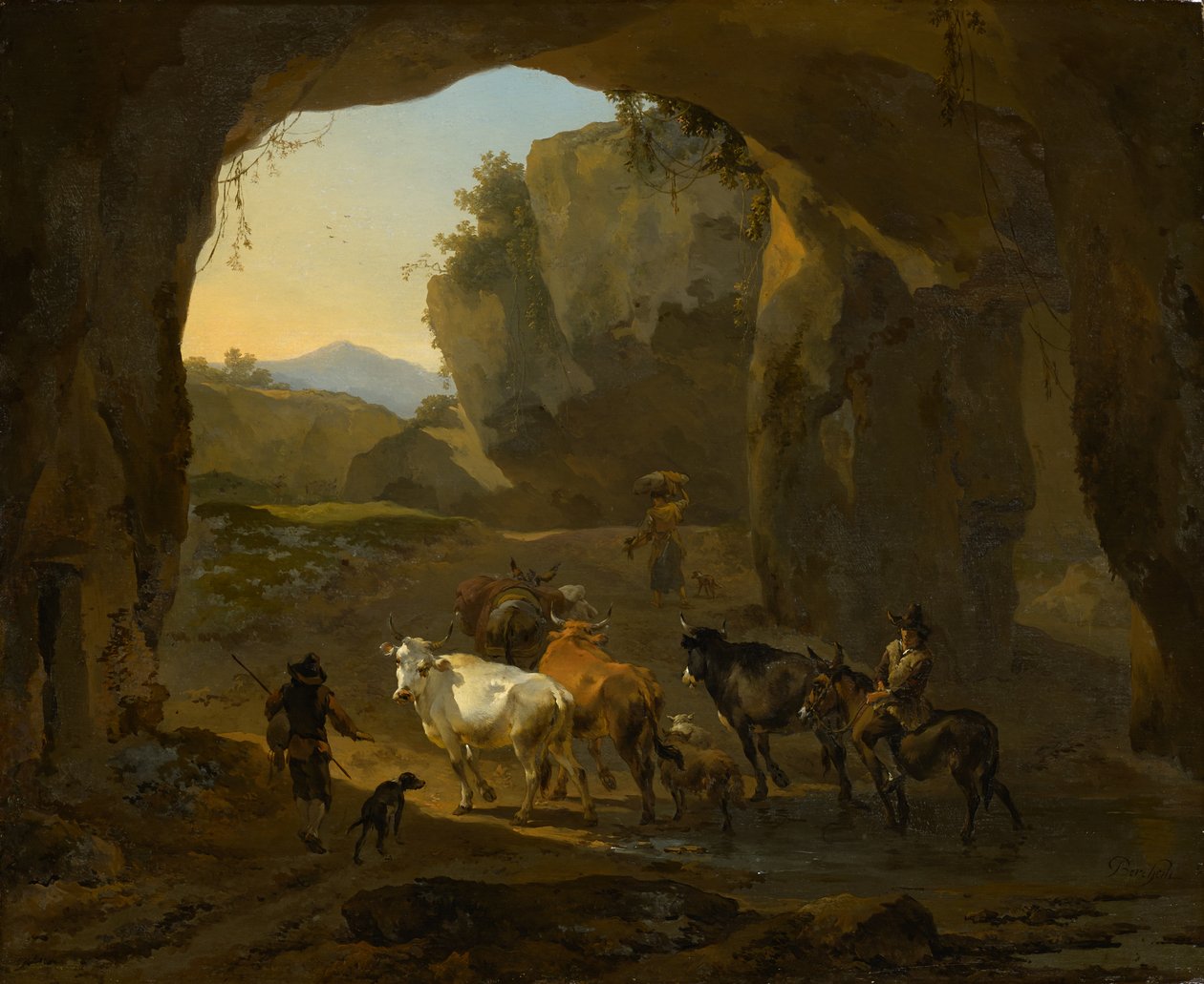Kohyrder i en grotte af Nicolaes Pietersz. Berchem