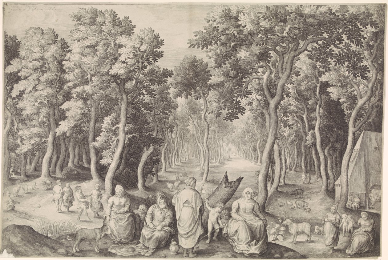 Bondefamilie i en skov af Nicolaes de Bruyn