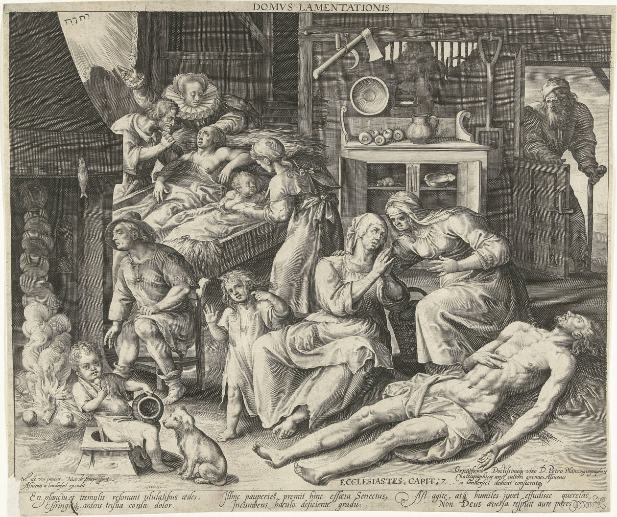 Et hus fyldt med sorg Domus lamentationis (titel på objekt) af Nicolaes de Bruyn