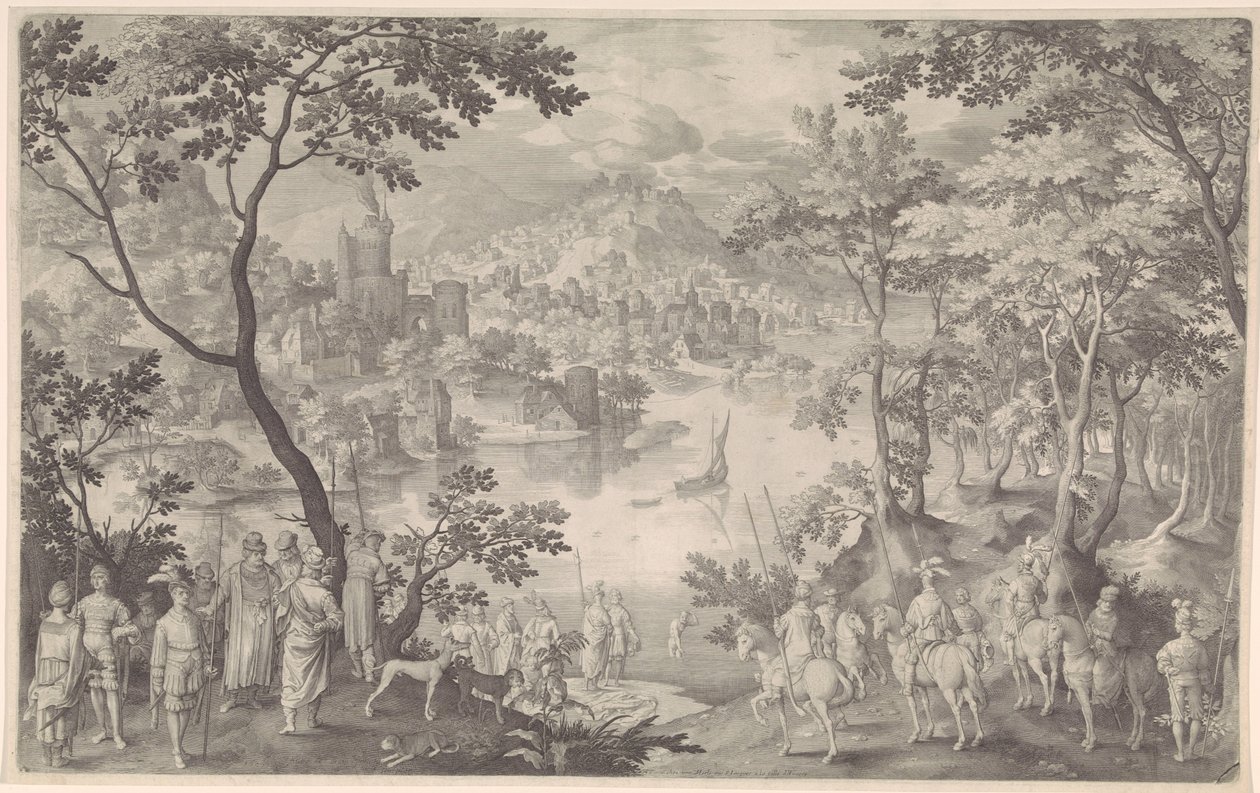 Helbredelse af Naaman af Nicolaes de Bruyn