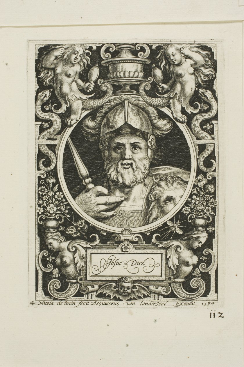 Joshua, planche fire fra The Nine Worthies af Nicolaes de Bruyn