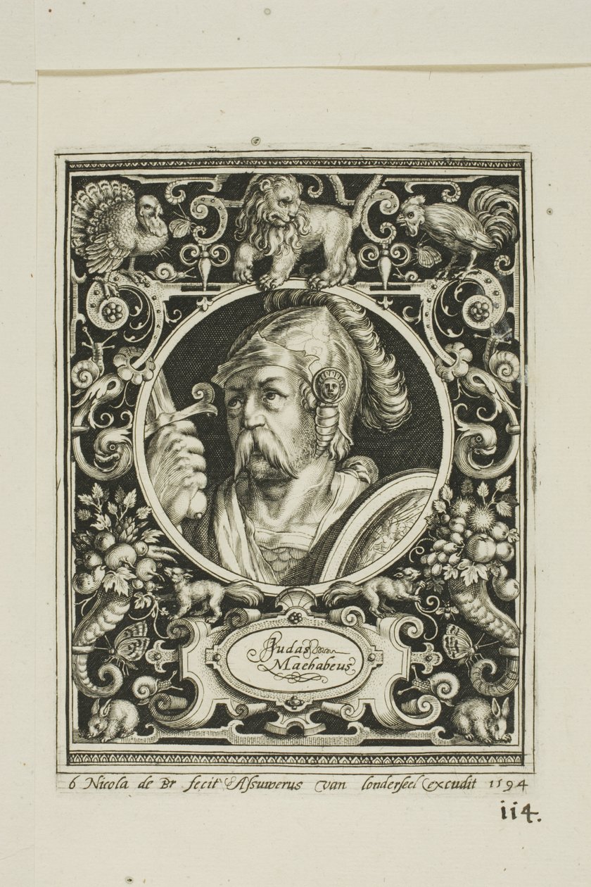 Judas Macabee, plade seks fra The Nine Worthies af Nicolaes de Bruyn