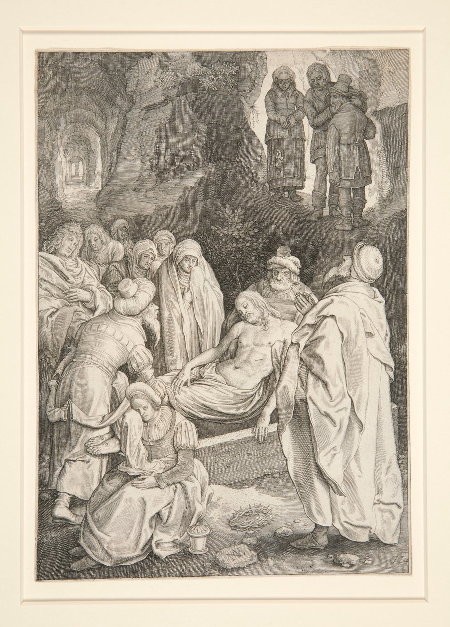 The Entombment (Passion Series) af Nicolaes de Bruyn