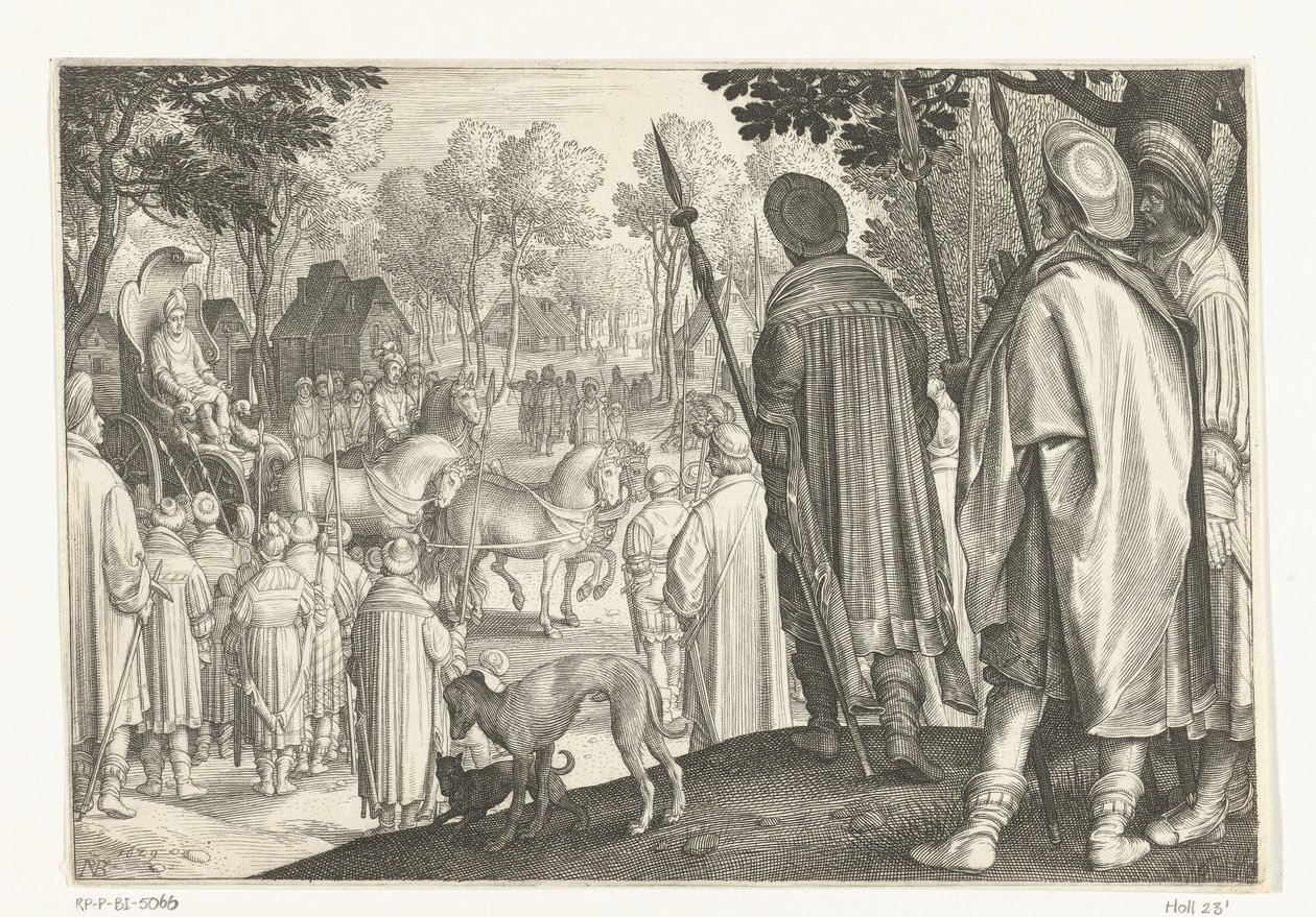 Josefs triumftog i Faraos vogn Historien om Joseph (serietitel) af Nicolaes de Bruyn