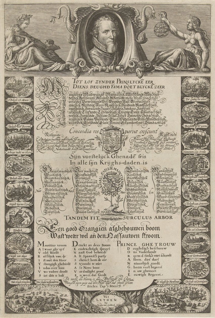 Allegorisk portræt til ære for prins Maurits, 1612 af Nicolaes van Geelkercken