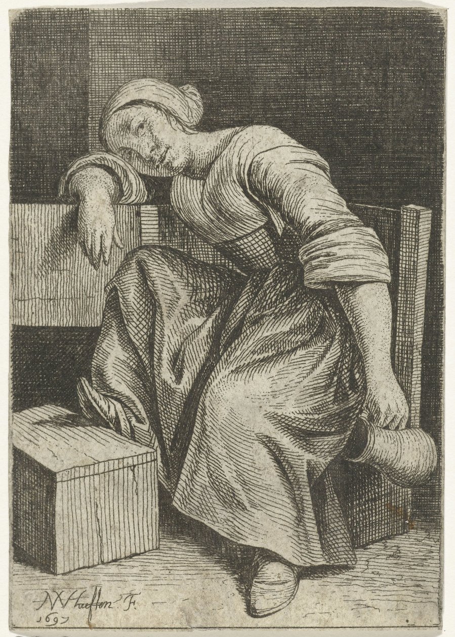 Ung kvinde med kande i hånden af Nicolaes van Haeften