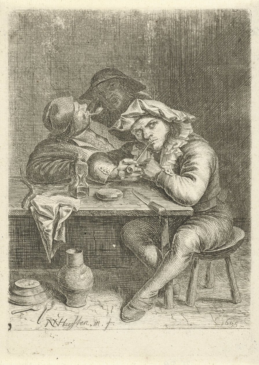 To rygere ved et bord af Nicolaes van Haeften