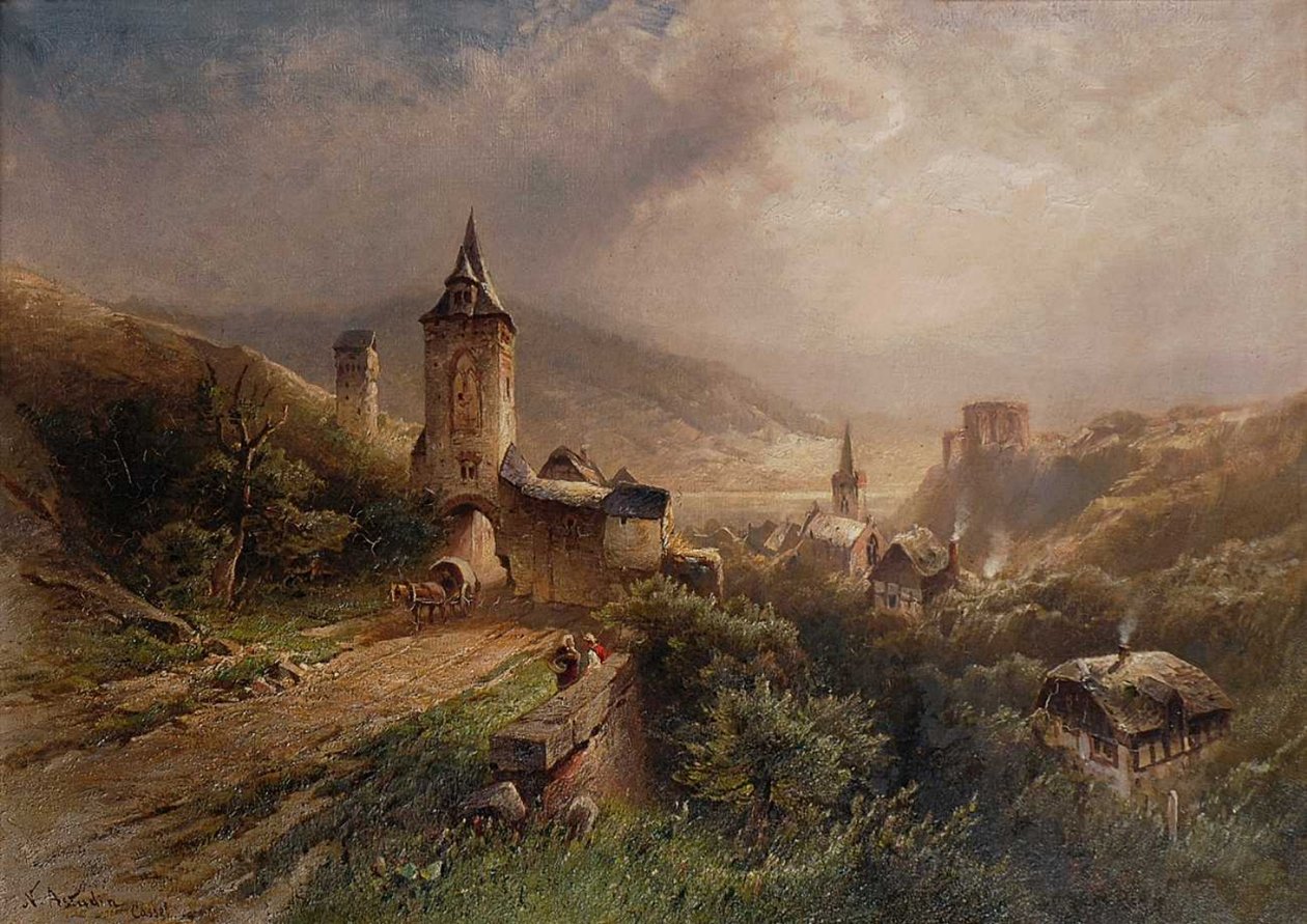 Steegertoren i Bacharach am Rhein af Nicolai Astudin