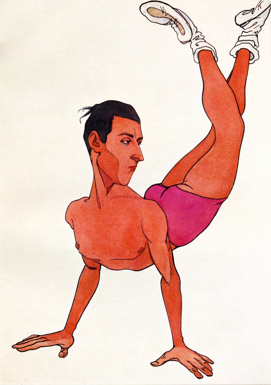 Karikatur af Sir Anton Dolin, ca. 1920
