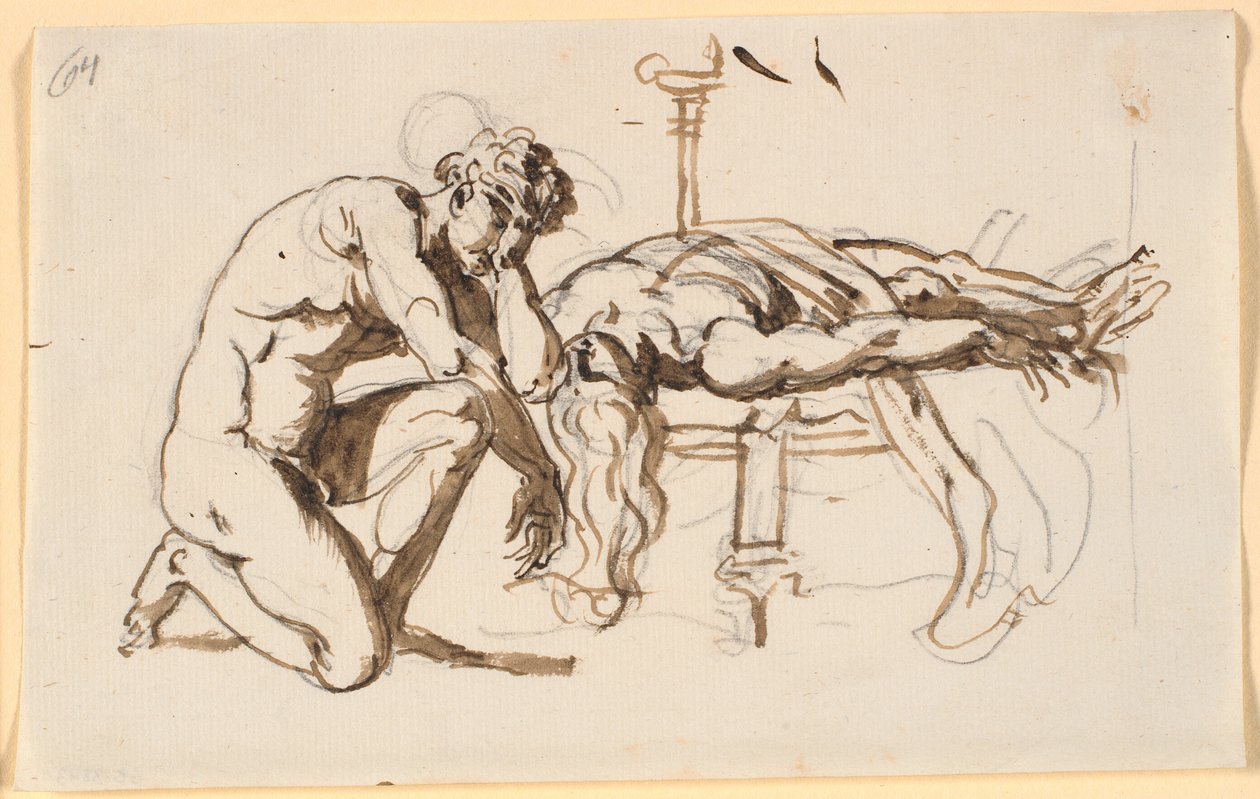 Achilles begrædende Patrokles