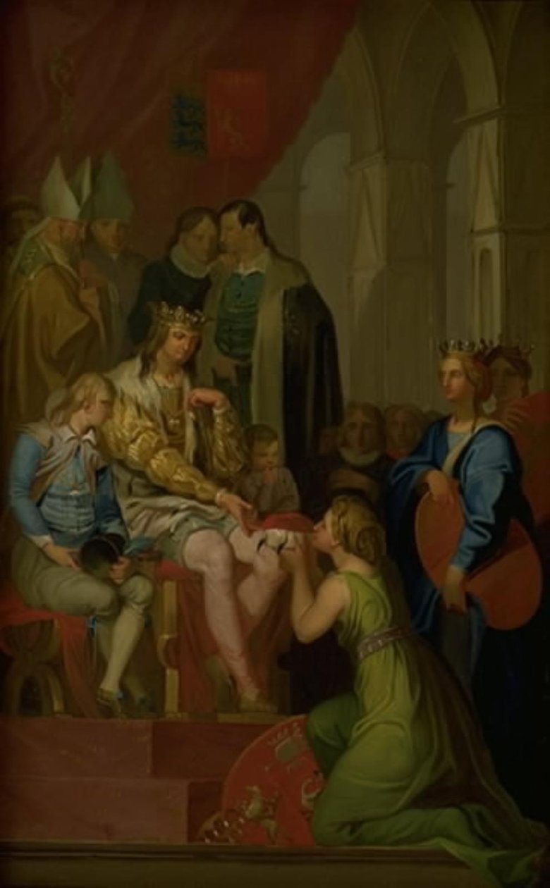 Christian I hævede provinsen Holsten til en hertugdømmestat i 1460 af Nicolai Abildgaard