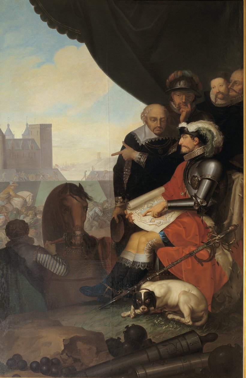 Frederik II Builds Kronborg Castle at Elsinore af Nicolai Abildgaard