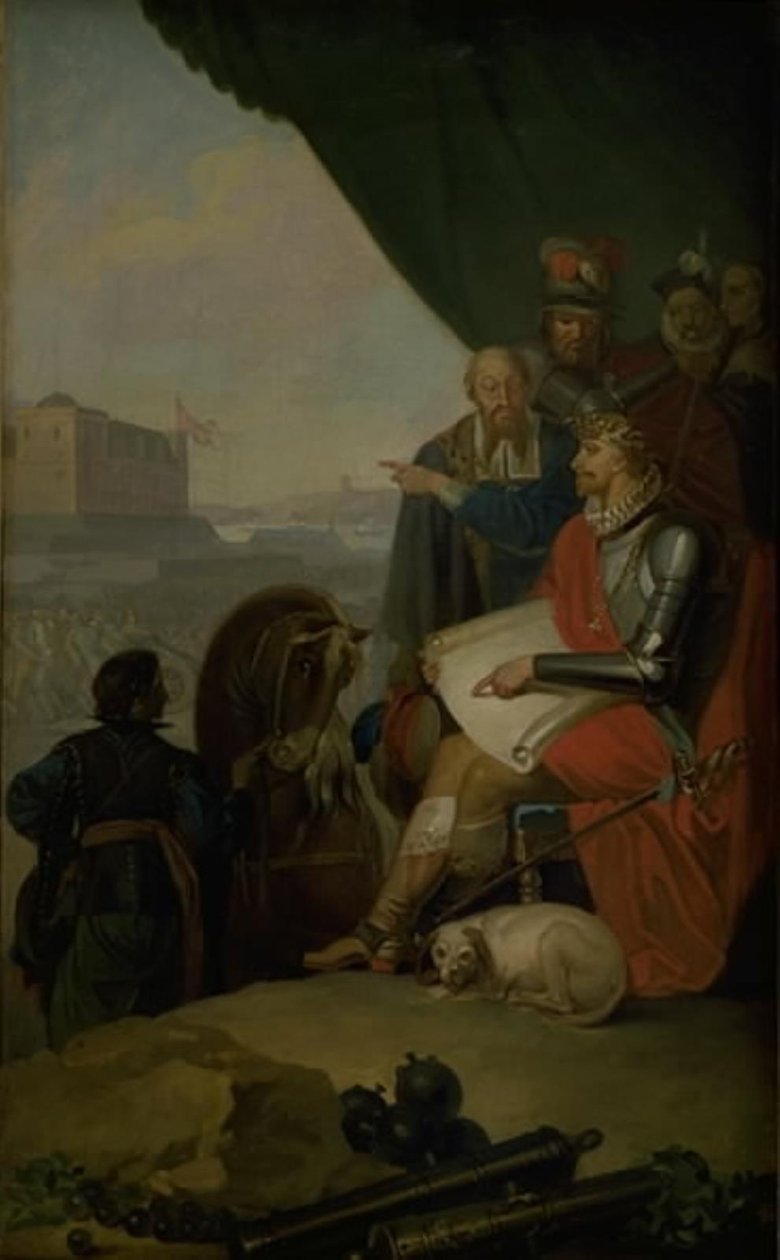 Frederik II Builds Kronborg Castle at Elsinore af Nicolai Abildgaard