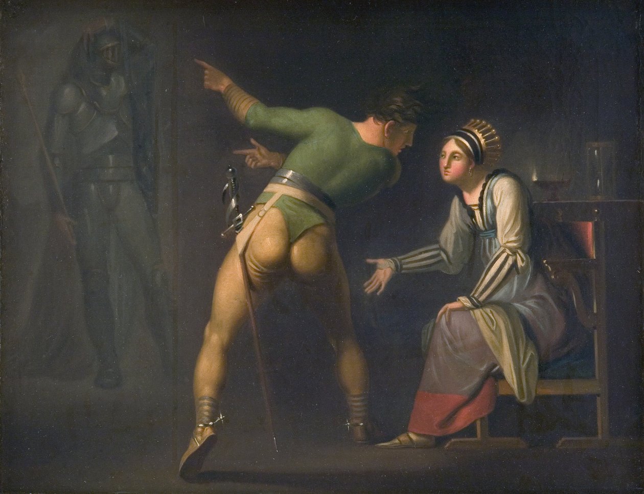 Hamlet og hans mor. Afsnit fra Shakspeares Hamlet af Nicolai Abildgaard