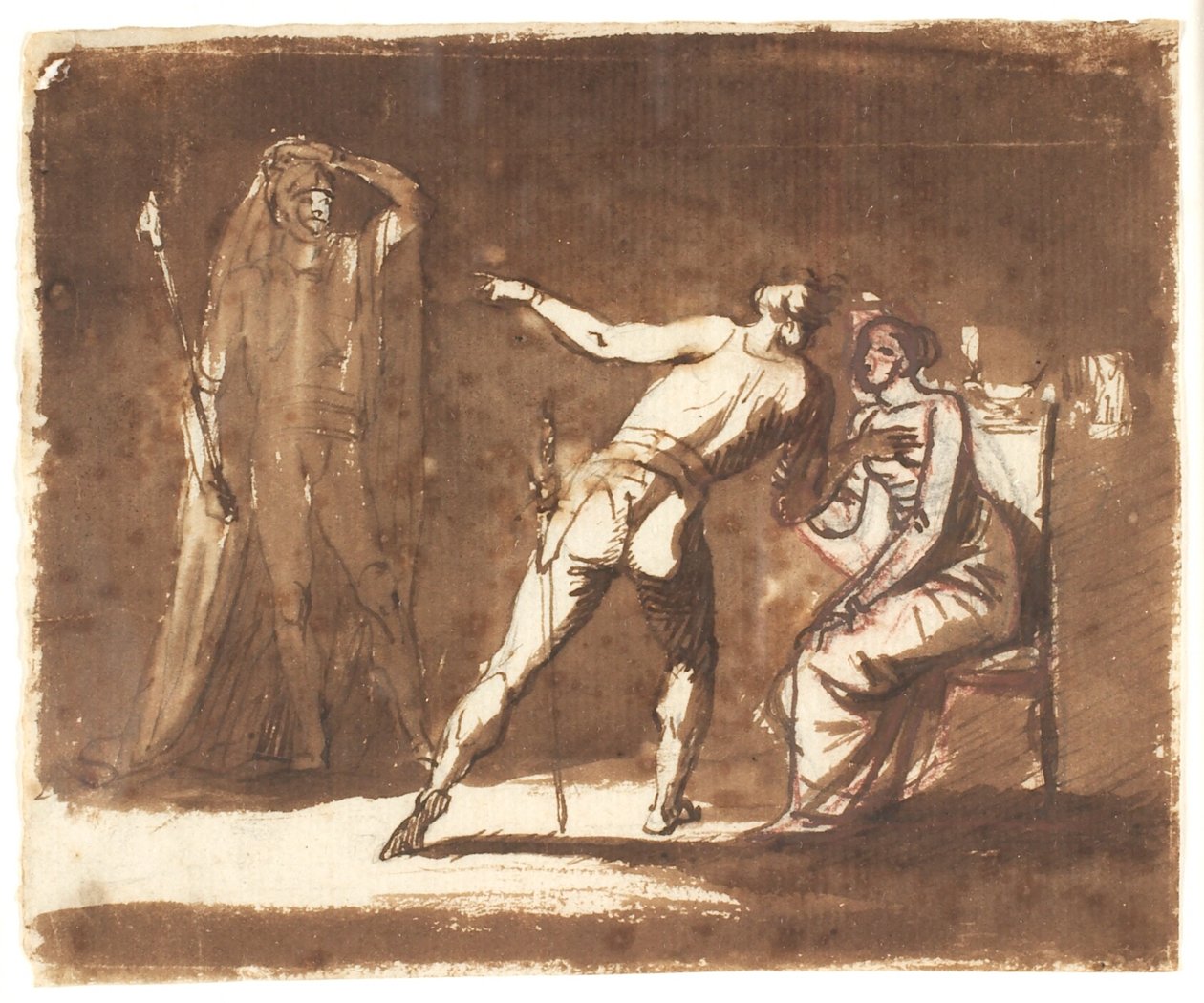 Hamlet hos sin moder af Nicolai Abildgaard