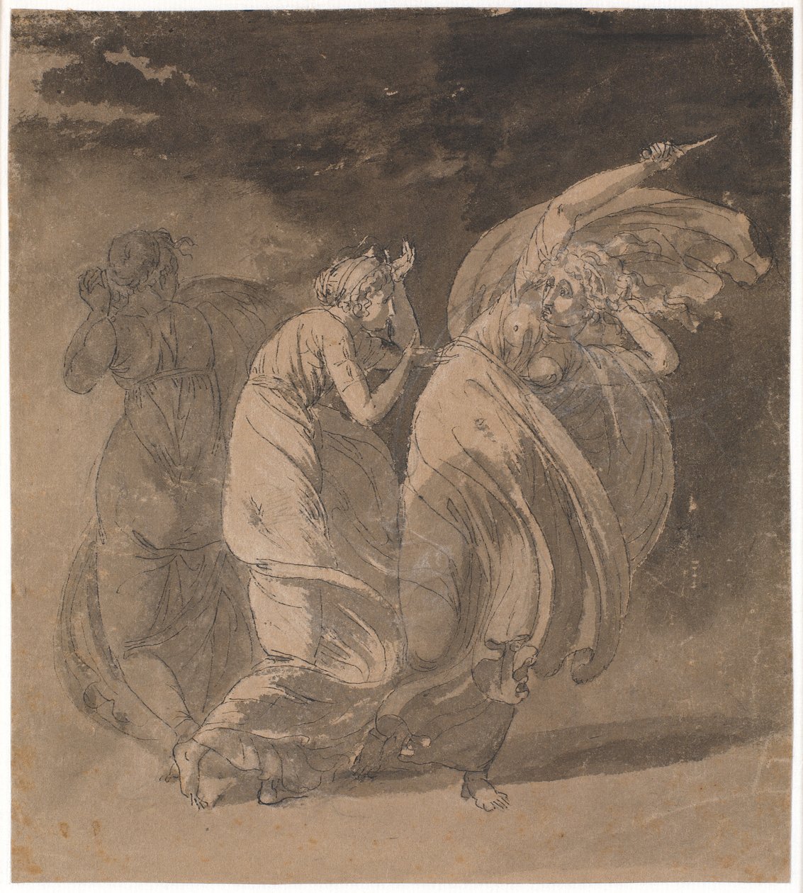 Julia og Fulvia. Scene fra Voltaires "Le Triumvirat", 4. akt af Nicolai Abildgaard