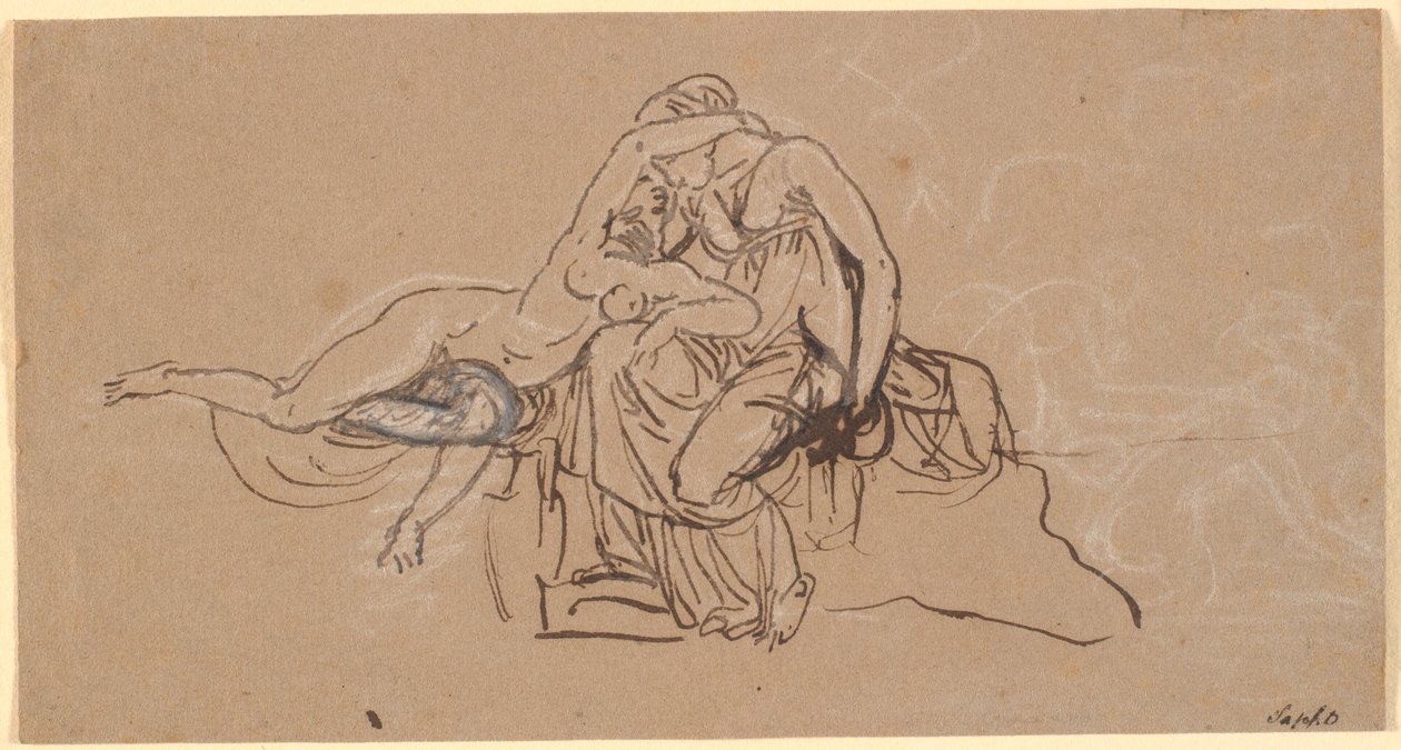 Sappho og Mytilenerinden af Nicolai Abildgaard