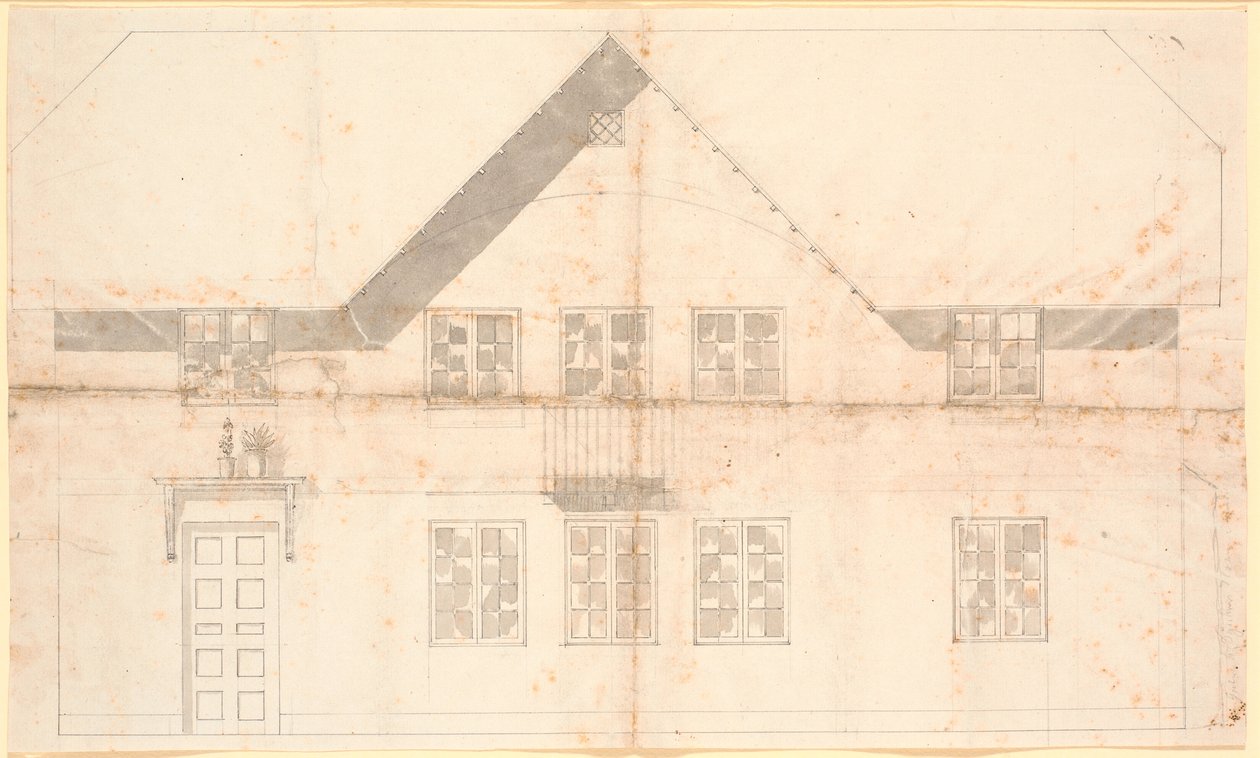Spurveskjuls facade af Nicolai Abildgaard