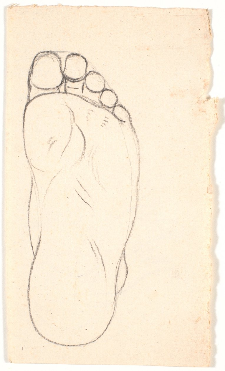 Studie af en fod set fra neden. Hælen t.h. af Nicolai Abildgaard