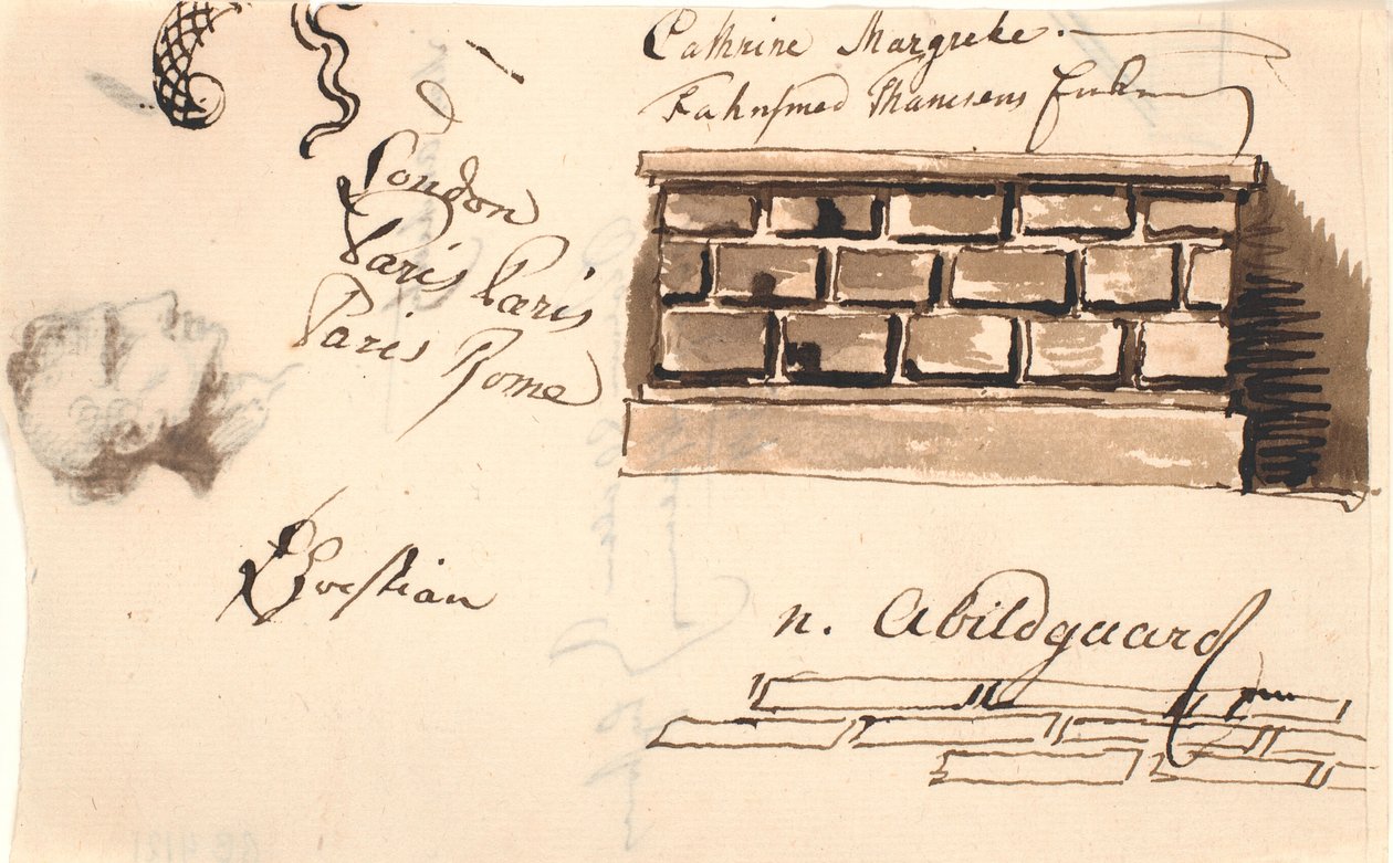 Studie af en mur af Nicolai Abildgaard