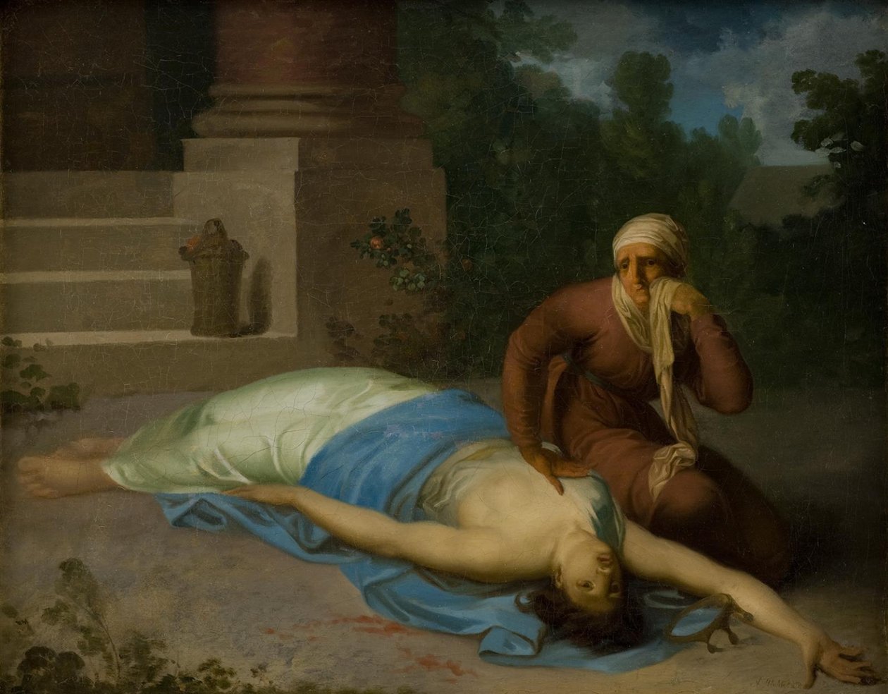 Den døende Messalina og hendes mor af Nicolai Abildgaard
