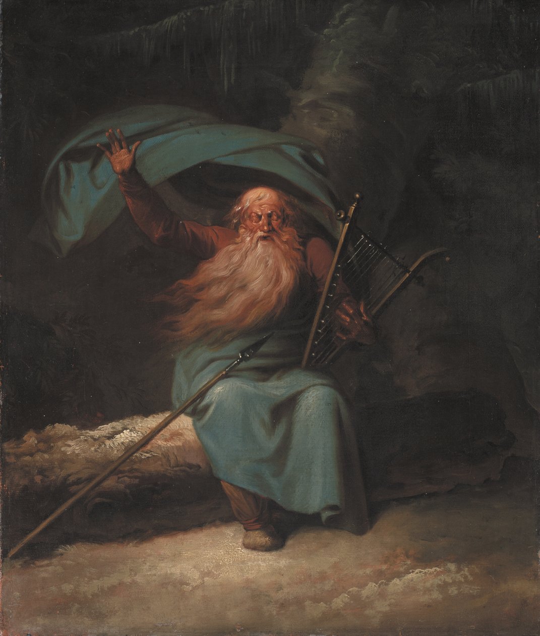 Ossian synger sin svanesang, 1780-1782. af Nicolai Abraham Abildgaard