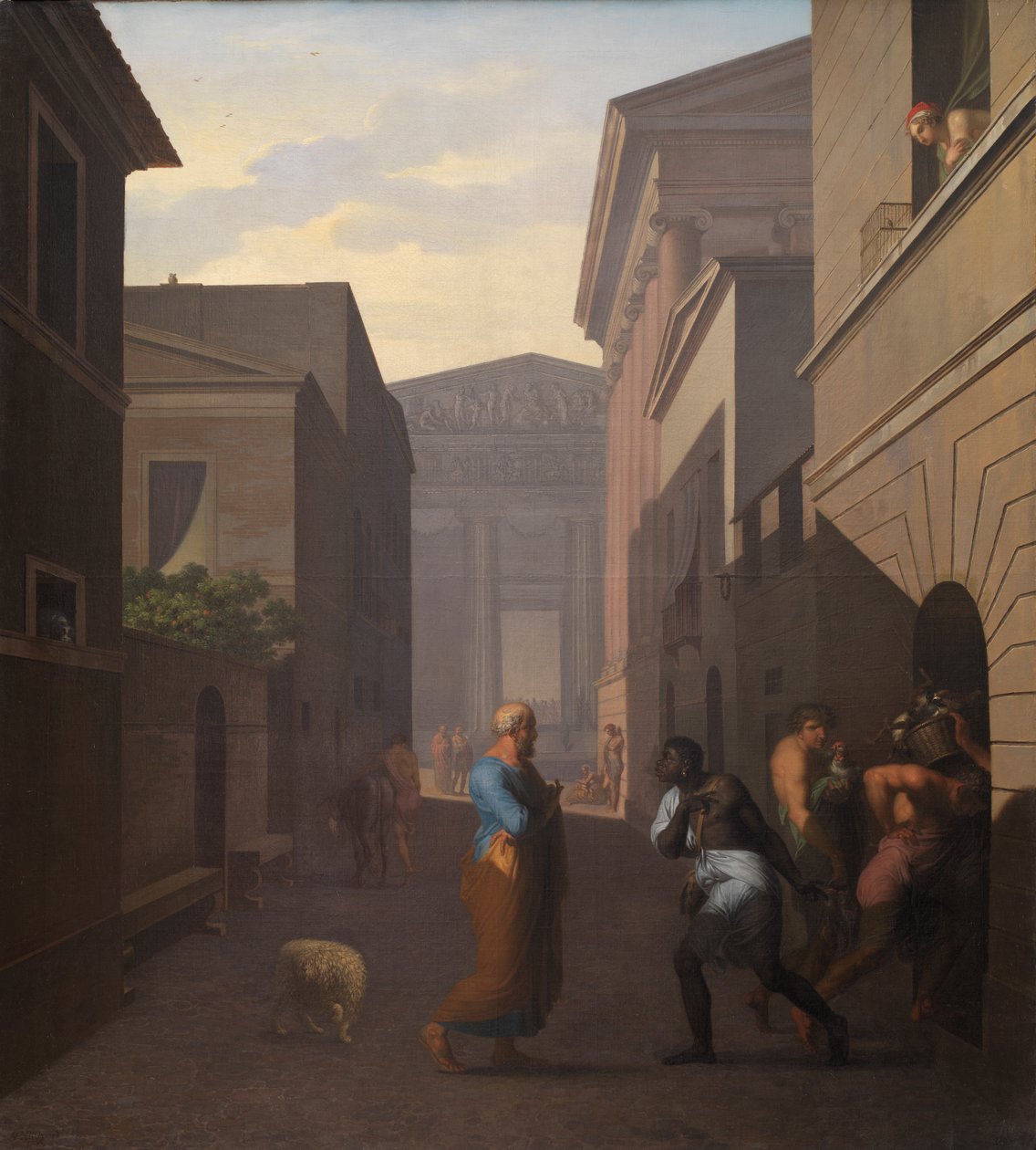 Simo og hans tidligere slave Sosia, 1803 af Nicolai Abraham Abildgaard