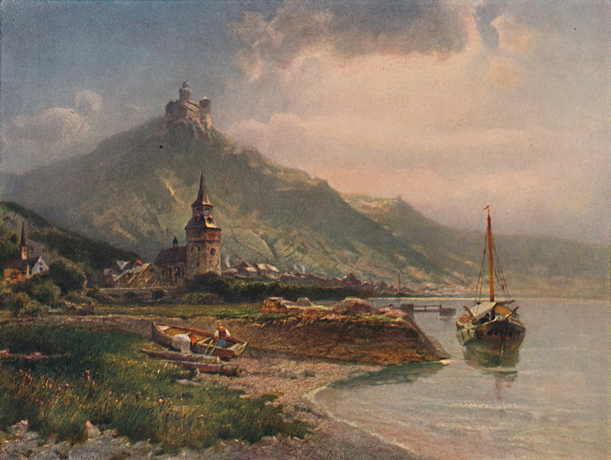 Braubach og Marksburg, Braubach og Marksburg Slot, 1923. af Nicolai Astudin