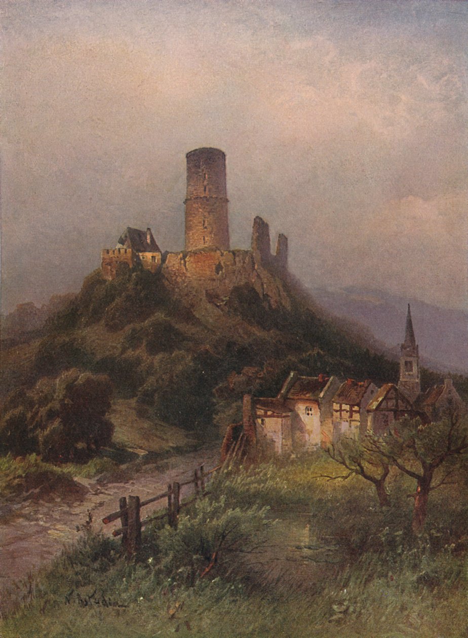 Die Godesburg, Godesburg Slot, 1923. af Nicolai Astudin