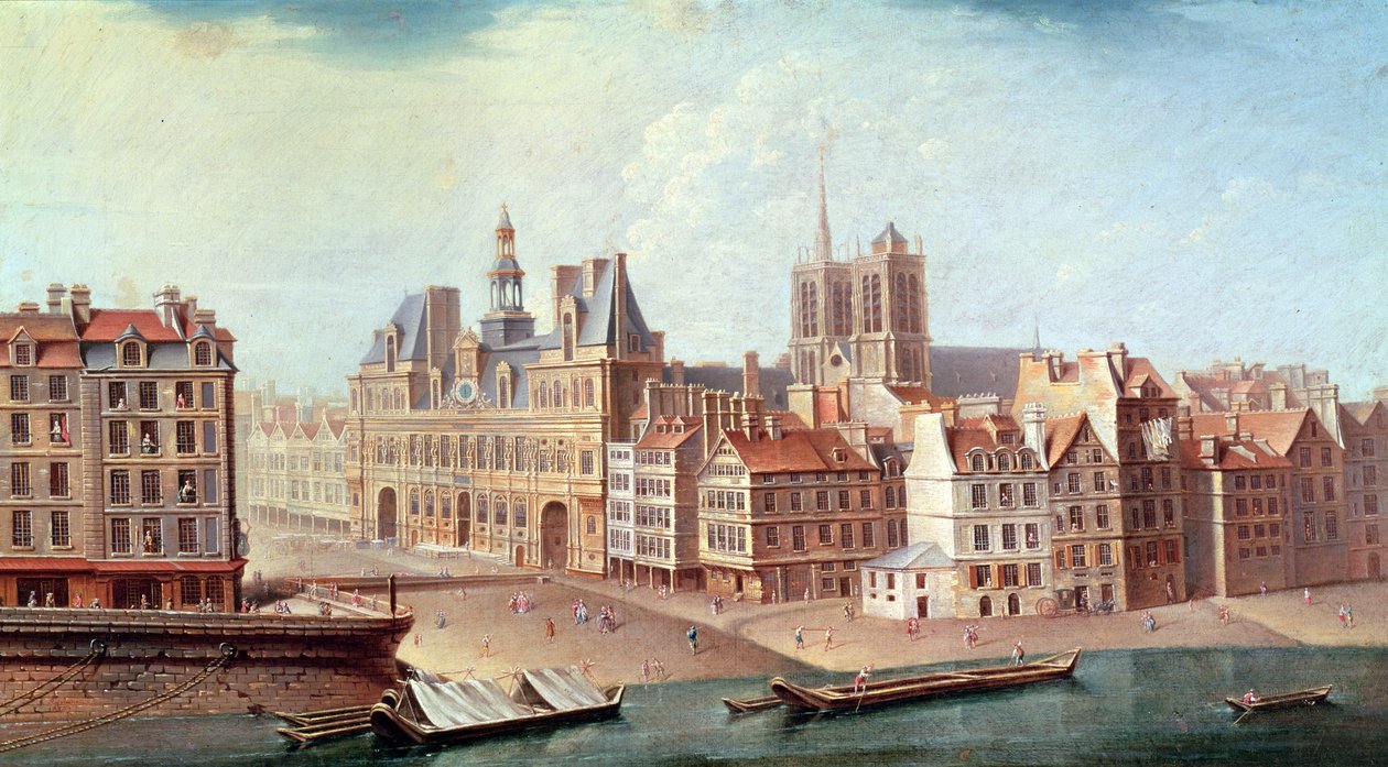Place de Greve i 1750 af Nicolas Raguenet