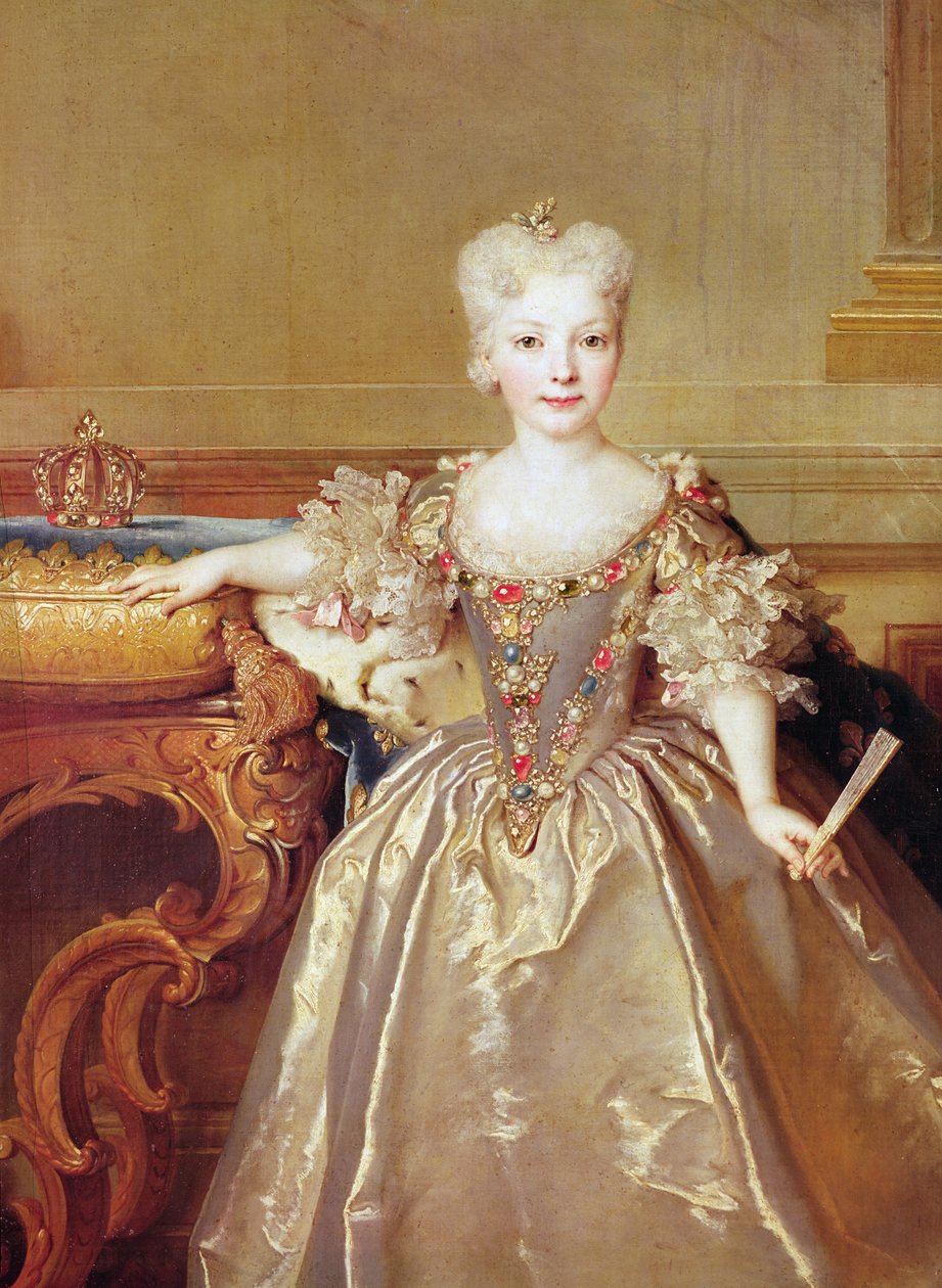 Infanta Maria Ana Victoria de Borbón, 1724 (detalje af 38777) af Nicolas de Largillière