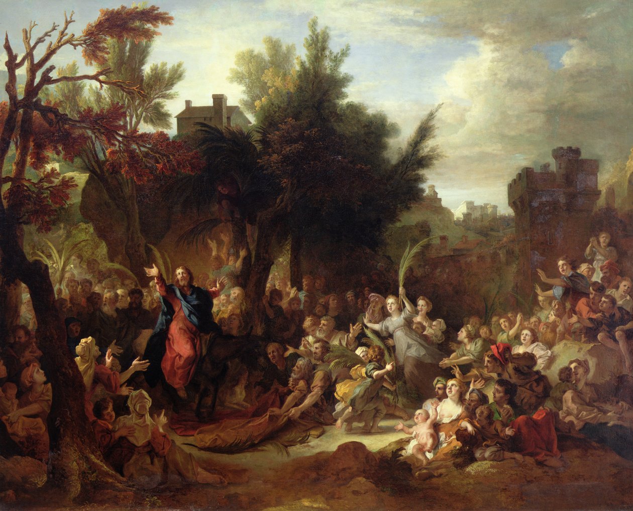 Kristi indtog i Jerusalem, ca. 1720 af Nicolas de Largillière