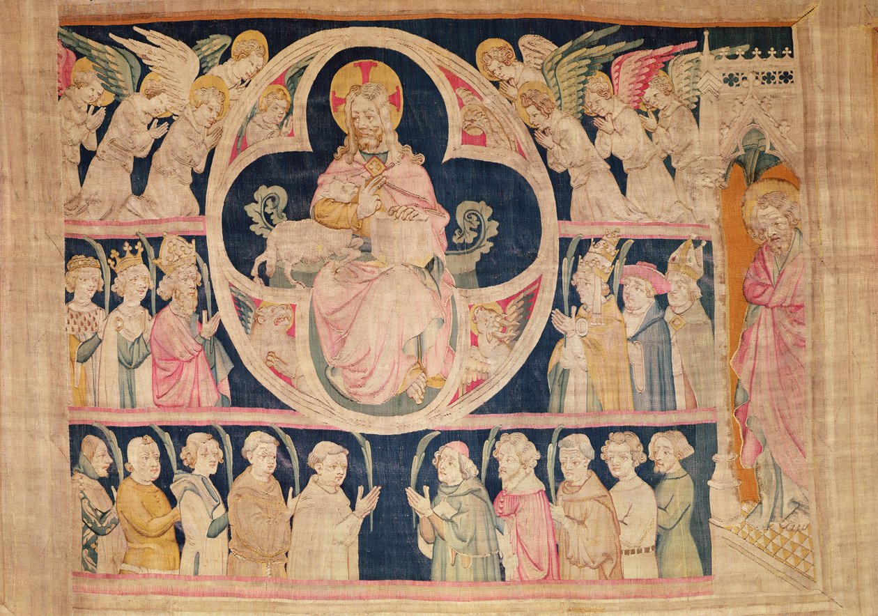 Optælling af de valgte, fra Apocalypse Tapestry of Angers, 1373-87 (tapet) af Nicolas Bataille