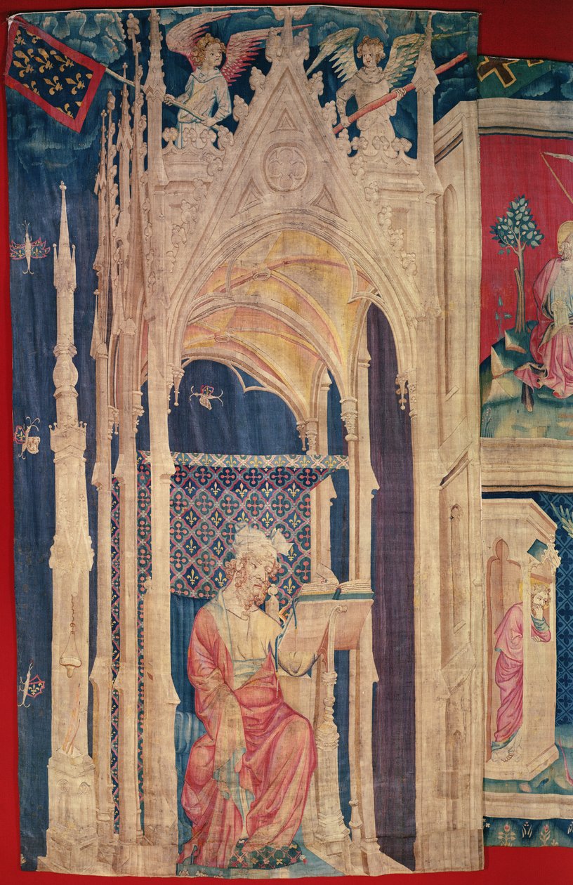 The Reader, fra Apocalypse Tapestry of Angers, 1373-87 (tapet) af Nicolas Bataille