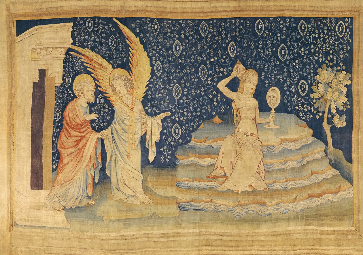 Babylons hore, nummer 64 fra "Apokalypsen fra Angers", 1373-87 (gobelin) (se også 135911) af Nicolas Bataille