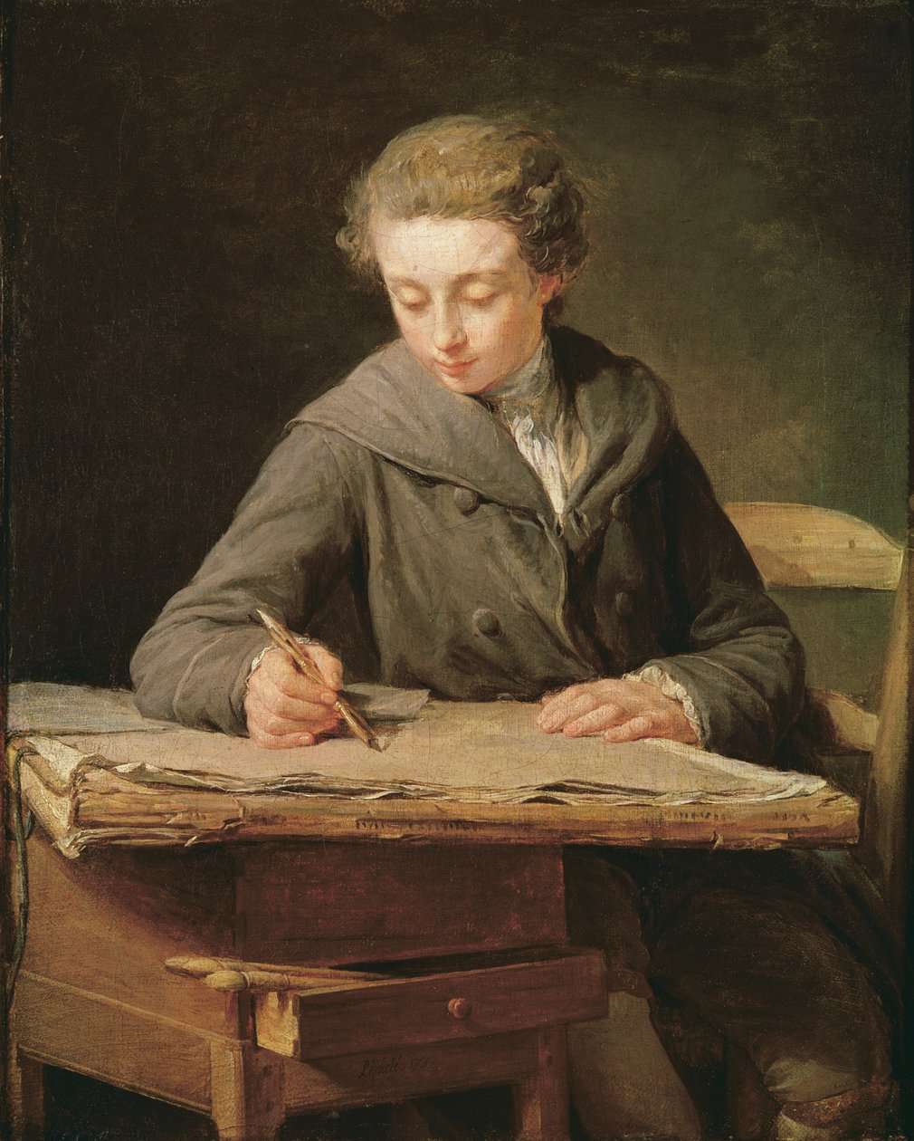 Den unge tegner, Carle Vernet, 1772 af Nicolas Bernard Lepicie