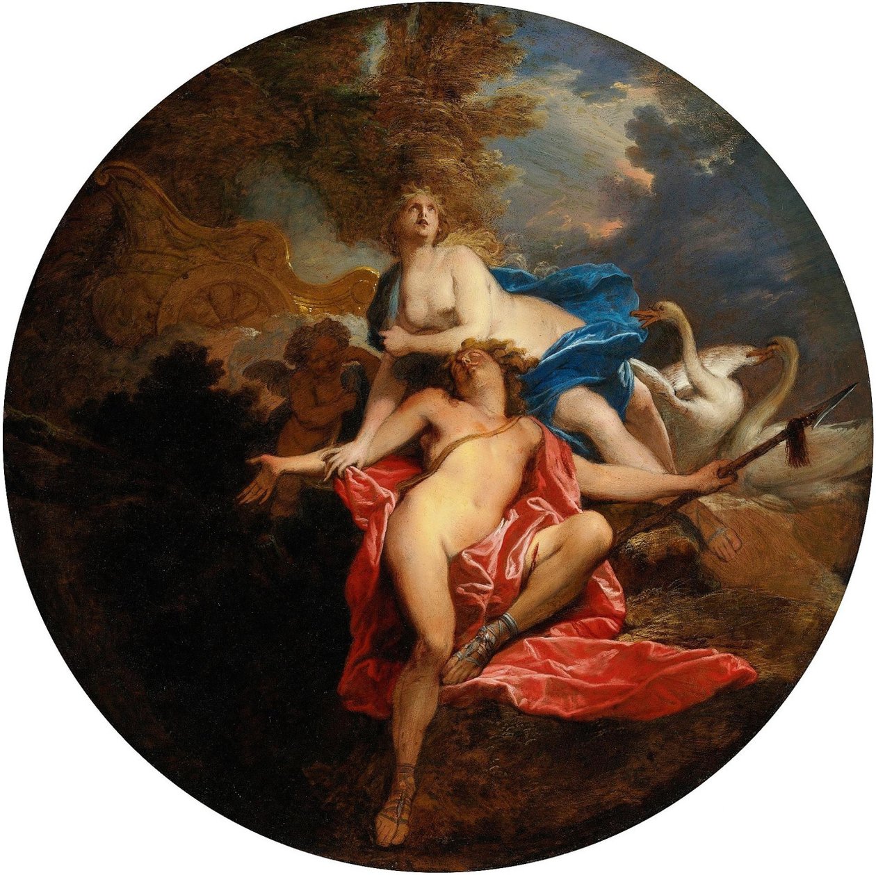 Adonis død af Nicolas Bertin