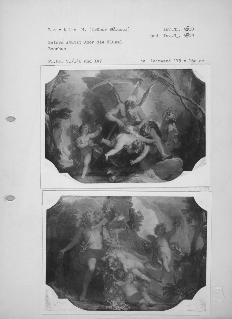 Bacchus med fire putti af Nicolas Bertin